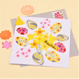 Easter Card, Daffodils, Happy Easter, Embellished with a colourful tassel