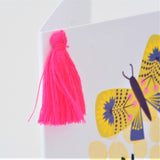 Mother's Day Card, Butterfly Wreath, Grandma, Embellished with a tassel