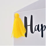 Easter Card, Bouquet, Happy Easter, Embellished with a colourful tassel