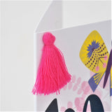 Mother's Day Card, Butterfly Wreath, Mummy, Embellished with a colourful tassel