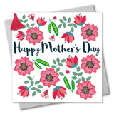 Mother's Day Card, Flowers & Peas, Embellished with a colourful tassel