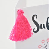 Welsh Mother's Day Card, Sul y Mamau Hapus, Bouquet, Tassel Embellished