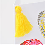 Welsh Easter Card, Pasg Hapus, Daffodils, Embellished with a colourful tassel