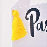 Welsh Easter Card, Pasg Hapus, Bouquet, Embellished with a colourful tassel