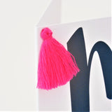 Welsh Mother's Day Card, Sul y Mamau Hapus Mam, Bouquet, Mum, Tassel Embellished