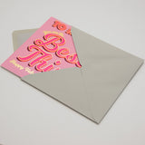 Valentine's Day Card, Wife the Best Thing, text foiled in shiny gold