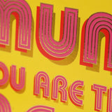 Mother's Day Card, Best Mum, text foiled in shiny gold