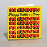 Father's Day Card, Mr Awesome, text foiled in shiny gold