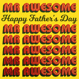 Father's Day Card, Mr Awesome, text foiled in shiny gold