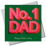 Father's Day Card, No. 1 Dad, text foiled in shiny gold