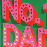 Father's Day Card, No. 1 Dad, text foiled in shiny gold