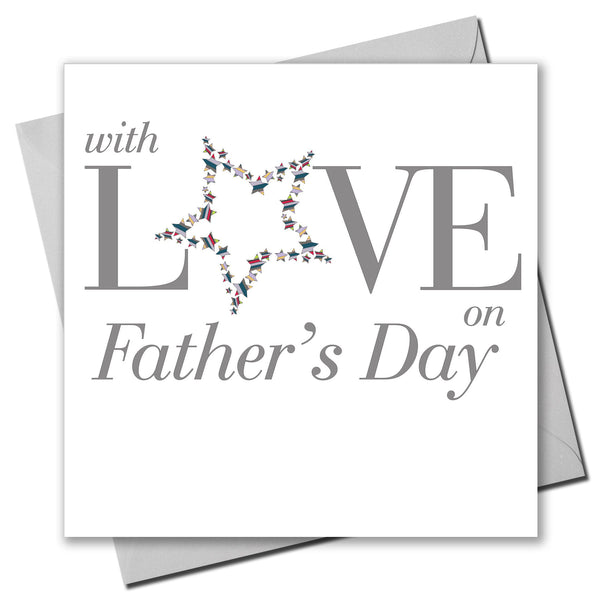 Father's Day Card, Star, With Love on Father's Day