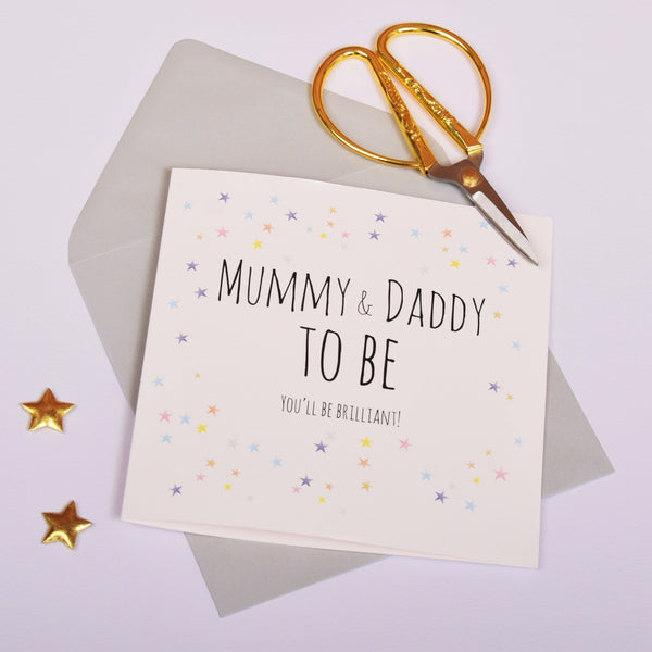 Baby Card, Stars, Congratulations Mummy & Daddy to be, You'll be Brilliant!