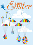 Easter Card, Parachutes, Happy Easter