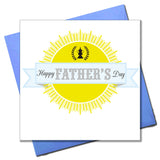 Father's Day Card, Sun and Ribbon, Happy Father's Day