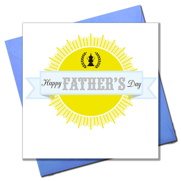 Father's Day Card, Sun and Ribbon, Happy Father's Day
