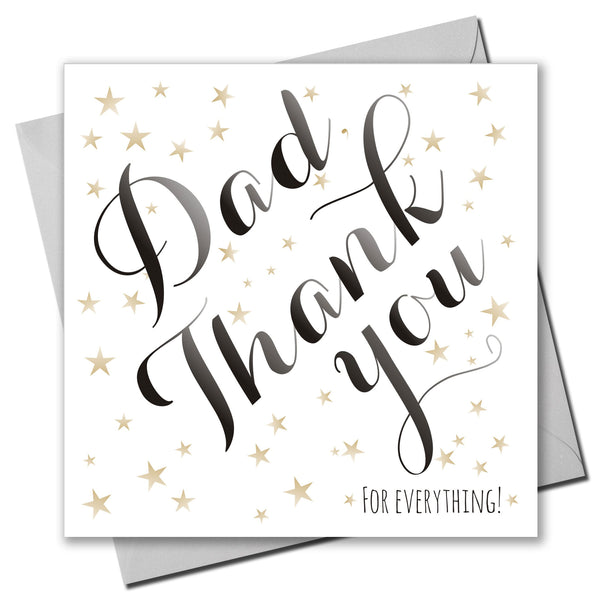 Father's Day Card, Gold Stars, Dad, Thank You for Everything