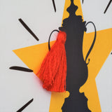 Father's Day Greeting Card, #BestDad, Embellished with a colourful tassel