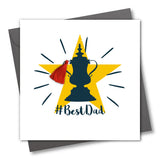 Father's Day Greeting Card, #BestDad, Embellished with a colourful tassel