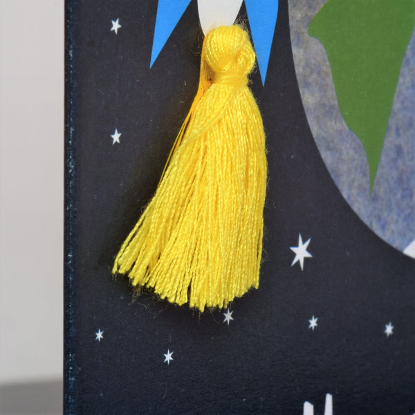 Father's Day Greeting Card, Best Daddy, Embellished with a colourful tassel