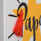 Father's Day Card, Star, Papa, Happy Father's Day, Tassel Embellished