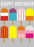 Birthday Card, Ice Lollies, Happy Birthday