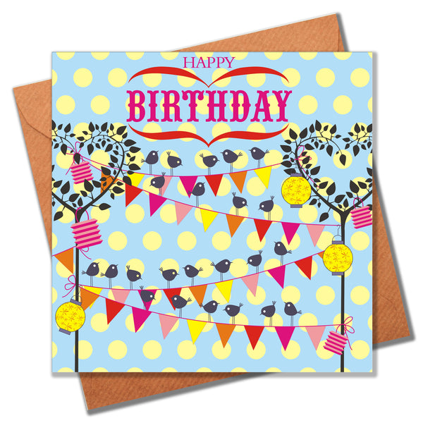 Birthday Card, Bird Party, Happy Birthday