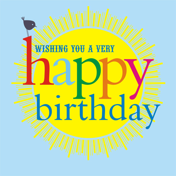 Birthday Card, Sun, Wishing you a very Happy Birthday
