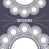 Wedding Card, Doilies, Wedding Congratulations