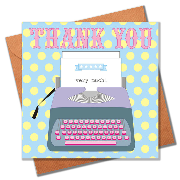Thank You Card, Typewriter, Thank You Very Much!