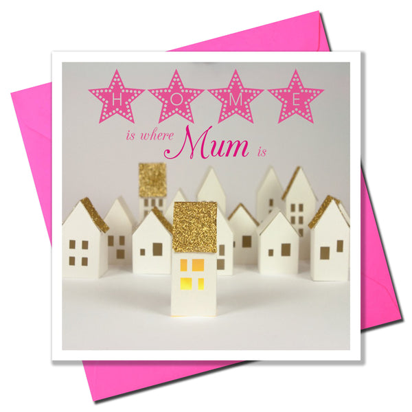 Mother's Day Card, Little Houses, Home is where Mum is