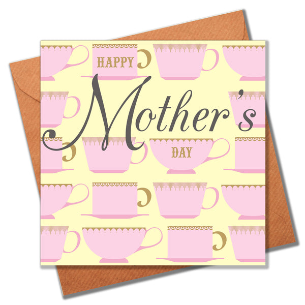 Mother's Day Card, Teacups, Happy Mother's Day