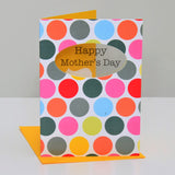 Mother's Day Card, Multicoloured Dots, See through acetate window