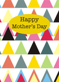 Mother's Day Card, Triangles, Happy Mother's Day, See through acetate window