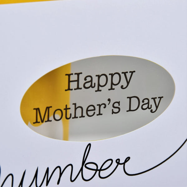 Mother's Day Card, Number 1, Happy Mother's Day, See through acetate window