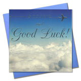 Goodbye & Good Luck Card, Blue Sky Horizon, Embossed and Foiled text