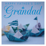 Father's Day Card, Paper Boats, Happy Father's Day Grandad