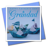 Father's Day Card, Paper Boats, Happy Father's Day Grandad