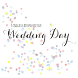 Wedding Card, Dots, Congratulations