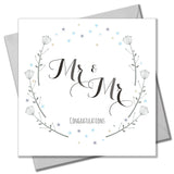 Wedding Card, Flowers, Mr & Mr