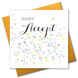 Wedding Card, Dots, Delighted to Accept
