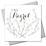 Wedding Card, Flowers, With Regret