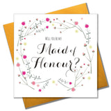 Wedding Card, Flowers, Will you be my Maid of Honour?