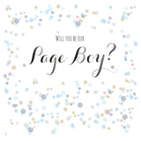 Wedding Card, Dots, Will you be our Page Boy?