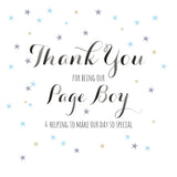 Wedding Card, Dots, Thank you for being our Page Boy