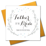 Wedding Card, Flowers, Father of the Bride Thank you