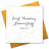Wedding Card, Dots, Pearl Wedding Anniversary
