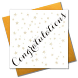 Congratulations Card, Gold Stars