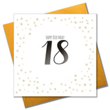 Birthday Card, Gold Stars, Happy Birthday 18