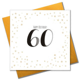 Birthday Card, Gold Stars, Happy Birthday 60